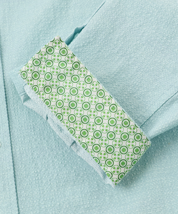 プリントシアサッカークロップドスリーブシャツ 詳細画像 24