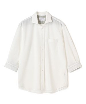 ハニカムジャージー七分袖シャツ<ストレッチ・ハンドウォッシャブル>