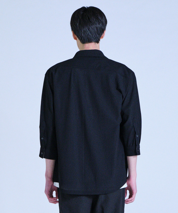 ハニカムジャージー七分袖シャツ<ストレッチ・ハンドウォッシャブル> 詳細画像 15