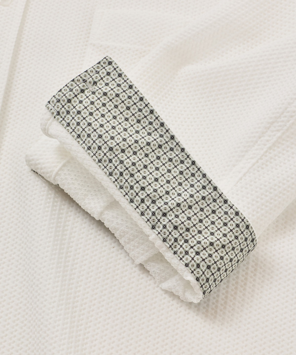 ハニカムジャージー七分袖シャツ<ストレッチ・ハンドウォッシャブル> 詳細画像 17