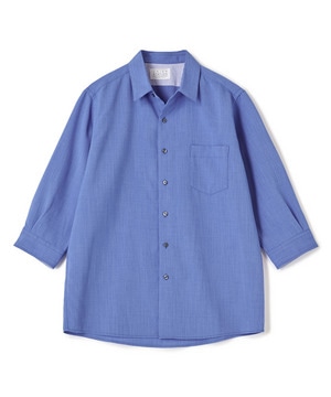 リネンライククロップドスリーブシャツ＜ハンドウォッシャブル＞