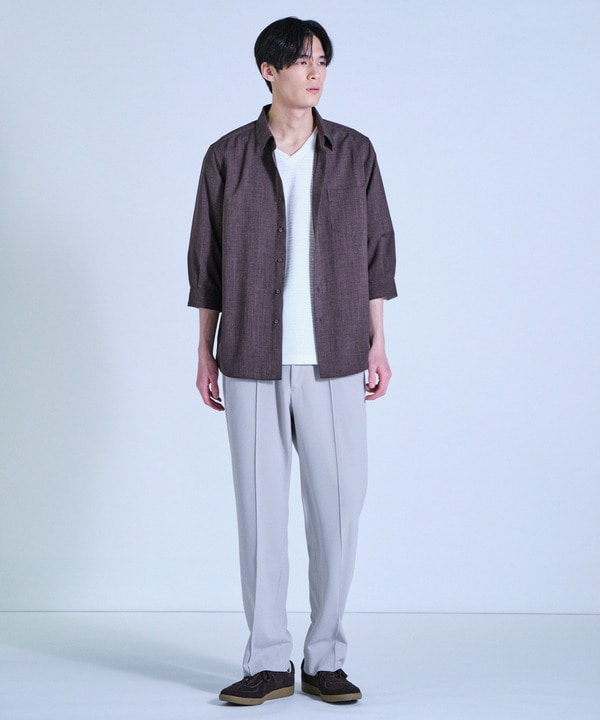 リネンライククロップドスリーブシャツ＜ハンドウォッシャブル＞ 詳細画像 16