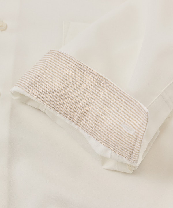 リネンライククロップドスリーブシャツ＜ハンドウォッシャブル＞ 詳細画像 18