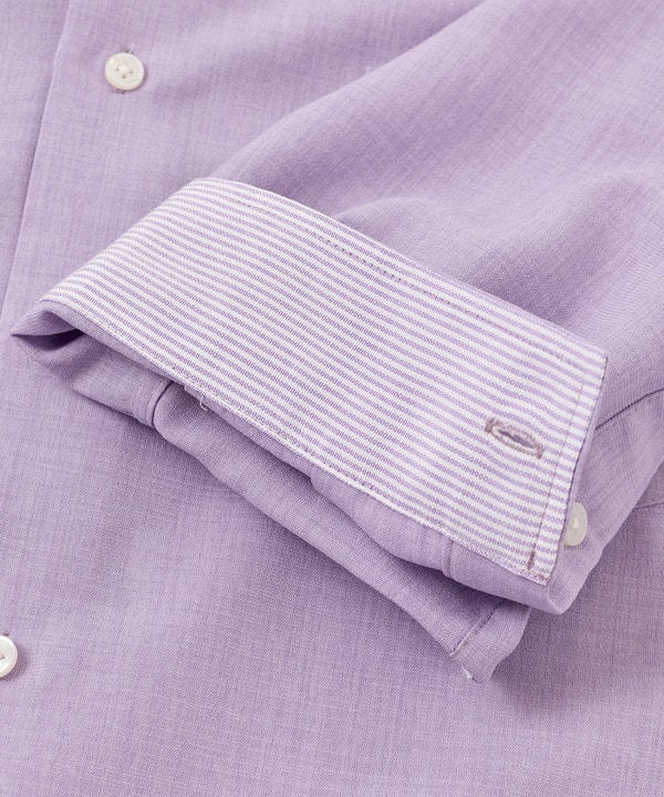 リネンライククロップドスリーブシャツ＜ハンドウォッシャブル＞ 詳細画像 22