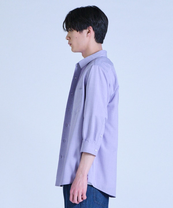 リネンライククロップドスリーブシャツ＜ハンドウォッシャブル＞ 詳細画像 8