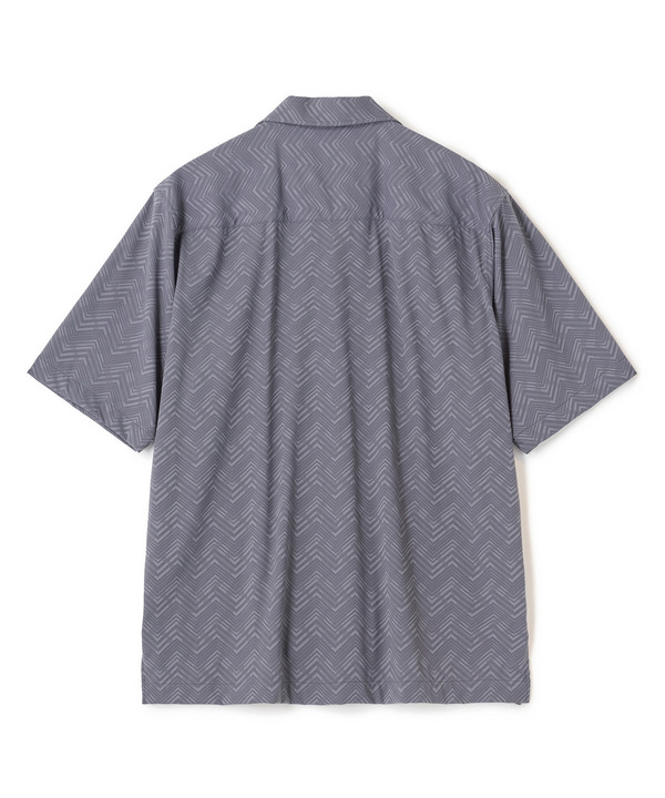 ヘリンボンジャージーオープンカラー半袖シャツ 詳細画像 18