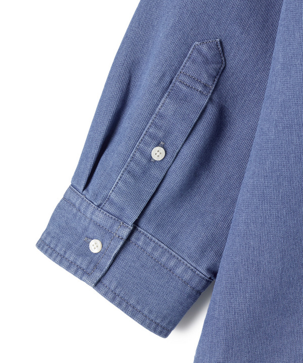 メッシュデニムクロップドスリーブシャツ＜ストレッチ・ハンドウォッシャブル・通気性＞ 詳細画像 17