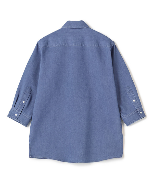 メッシュデニムクロップドスリーブシャツ＜ストレッチ・ハンドウォッシャブル・通気性＞ 詳細画像 20