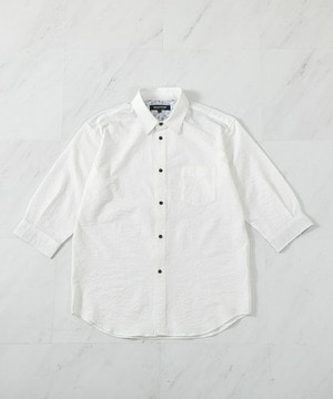 ストレッチワッシャー七分袖シャツ＜ハンドウォッシャブル・UVカット・抗菌＞