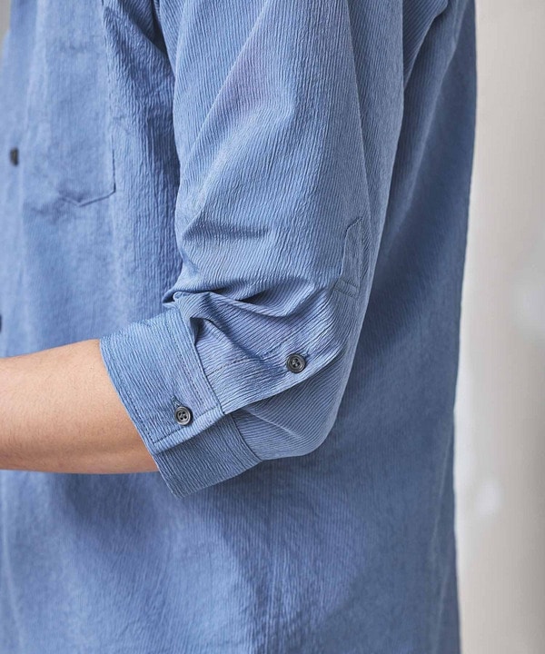 ストレッチワッシャー七分袖シャツ＜ハンドウォッシャブル・UVカット・抗菌＞ 詳細画像 12