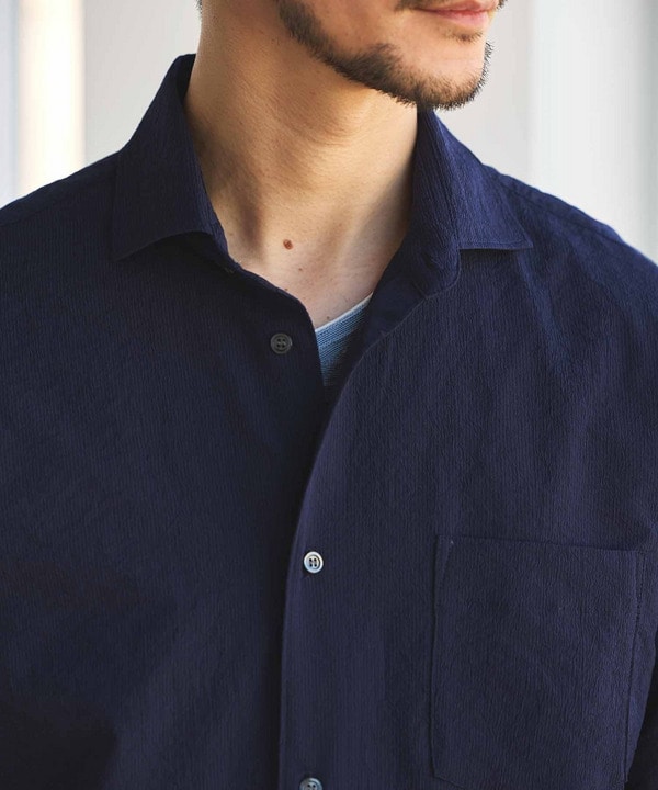 ストレッチワッシャー七分袖シャツ＜ハンドウォッシャブル・UVカット・抗菌＞ 詳細画像 3