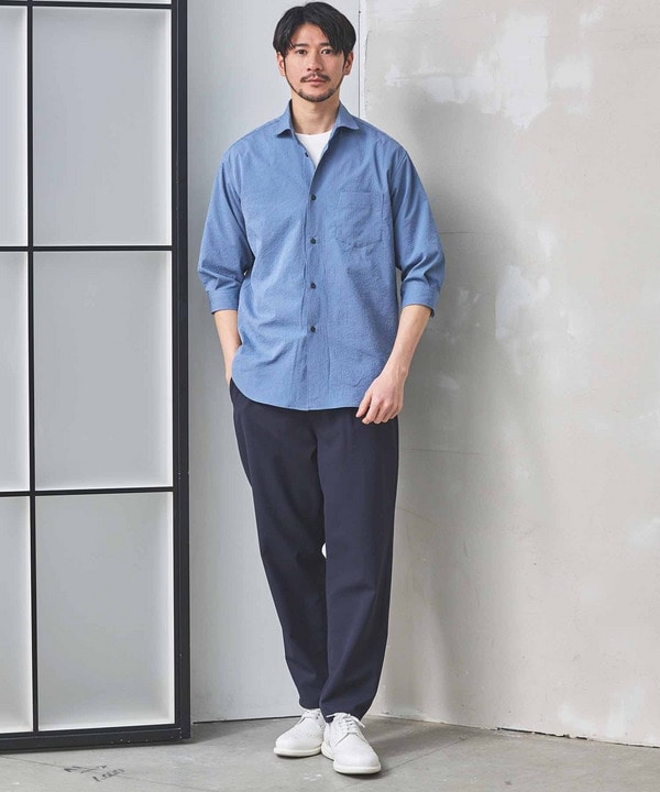 ストレッチワッシャー七分袖シャツ＜ハンドウォッシャブル・UVカット・抗菌＞ 詳細画像 7