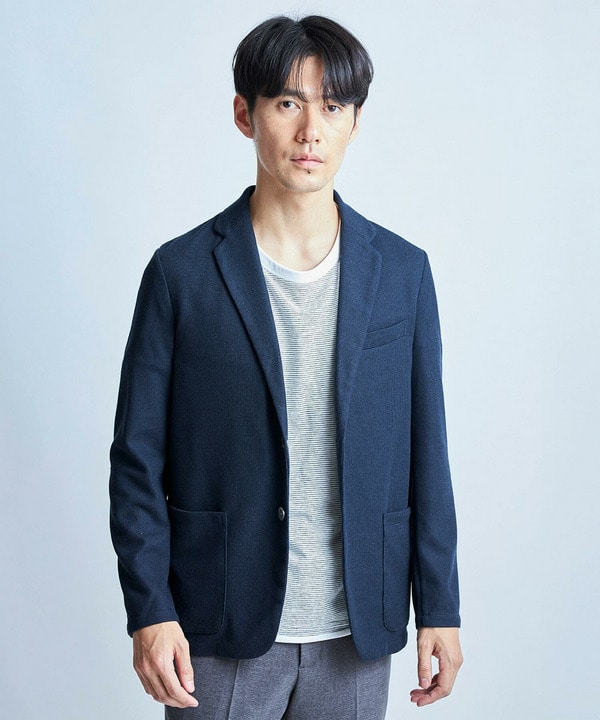 〈洗える〉ハニカムMIXテーラードジャケット 詳細画像 10