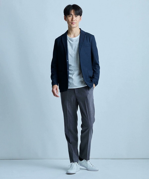 〈洗える〉ハニカムMIXテーラードジャケット 詳細画像 11