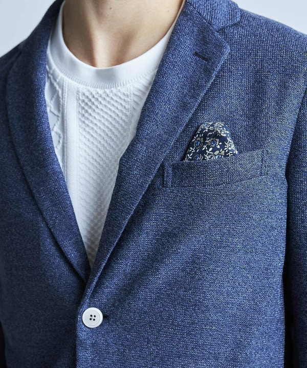 〈洗える〉ハニカムMIXテーラードジャケット 詳細画像 12