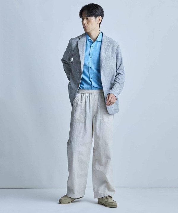 〈洗える〉ハニカムMIXテーラードジャケット 詳細画像 2