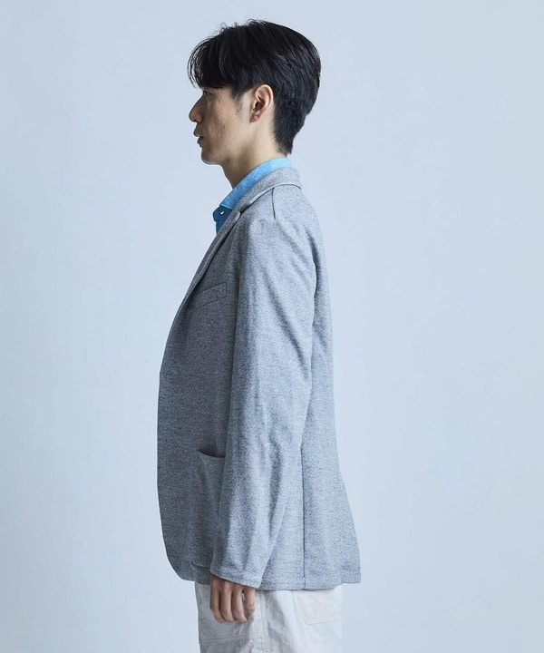 〈洗える〉ハニカムMIXテーラードジャケット 詳細画像 3