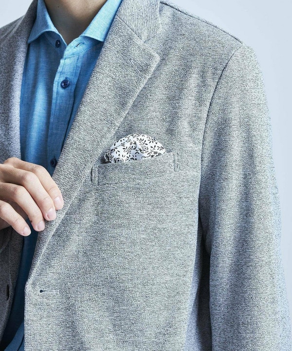 〈洗える〉ハニカムMIXテーラードジャケット 詳細画像 6