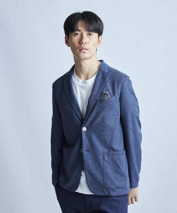 〈洗える〉ハニカムMIXテーラードジャケット 詳細画像 7