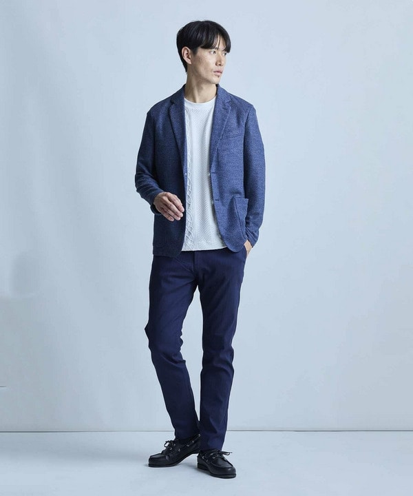 〈洗える〉ハニカムMIXテーラードジャケット 詳細画像 8