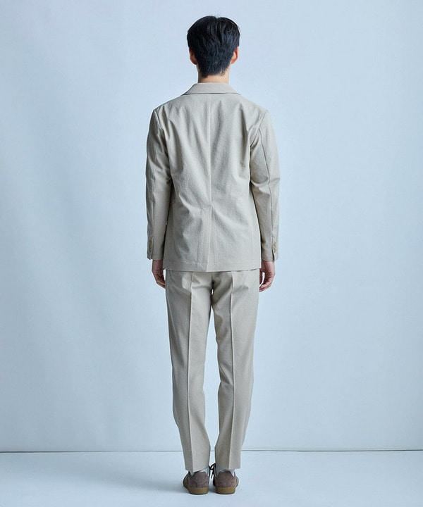 【洗える/ストレッチ】テックチリメンテーラードジャケット 詳細画像 5