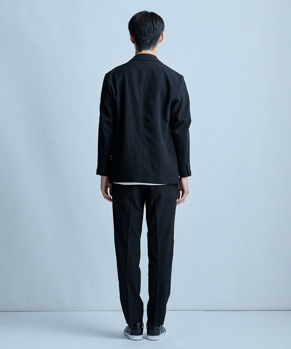 【洗える/ストレッチ】テックチリメンテーラードジャケット 詳細画像 8