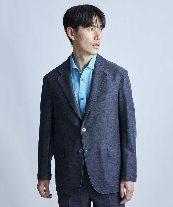 カラミ織りテーラードジャケット 詳細画像 1