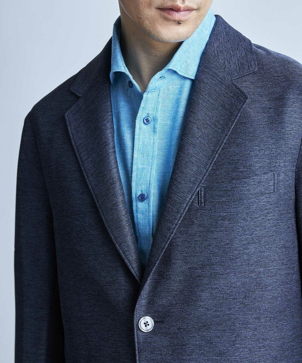 カラミ織りテーラードジャケット 詳細画像 4