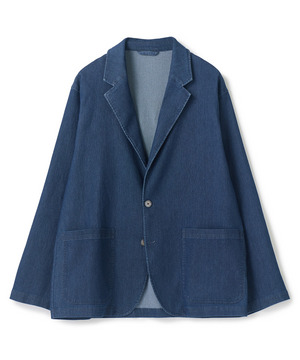 メッシュデニムジャケット〈ストレッチ・軽量・ハンドウォッシャブル・通気性〉