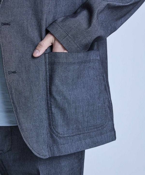 メッシュデニムジャケット〈ストレッチ・軽量・ハンドウォッシャブル・通気性〉 詳細画像 12