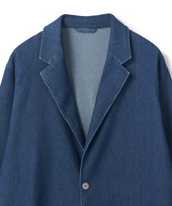 メッシュデニムジャケット〈ストレッチ・軽量・ハンドウォッシャブル・通気性〉 詳細画像 3