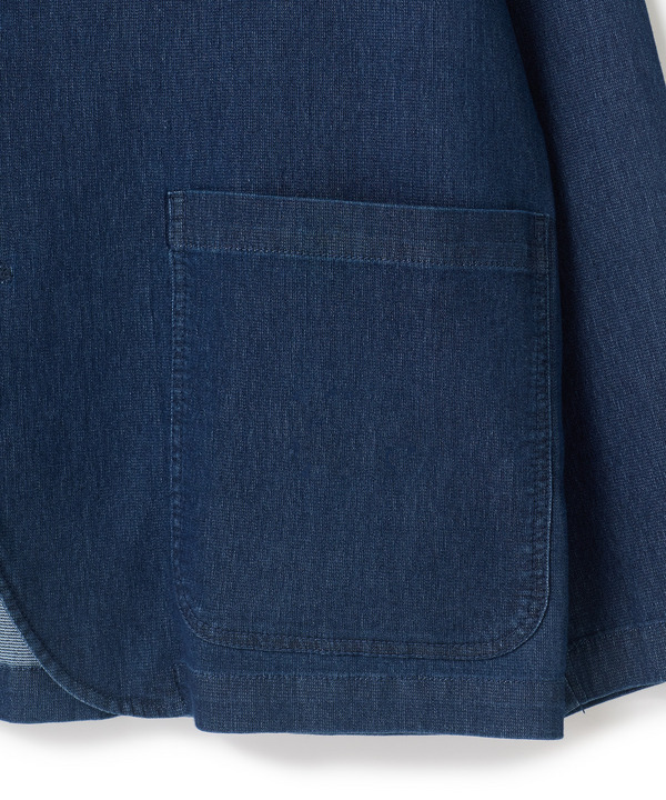 メッシュデニムジャケット〈ストレッチ・軽量・ハンドウォッシャブル・通気性〉 詳細画像 5