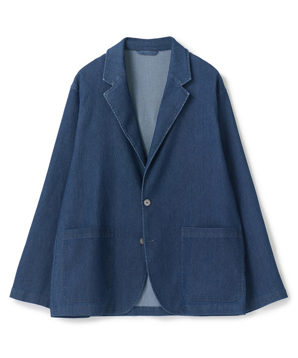 メッシュデニムジャケット〈ストレッチ・軽量・ハンドウォッシャブル・通気性〉 詳細画像 ネイビー 1