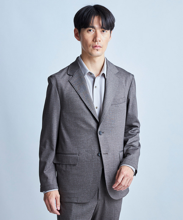 【セットアップ対応】プリントポンチテーラードジャケット＜ストレッチ・ハンドウォッシャブル・接触冷感＞ 詳細画像 1