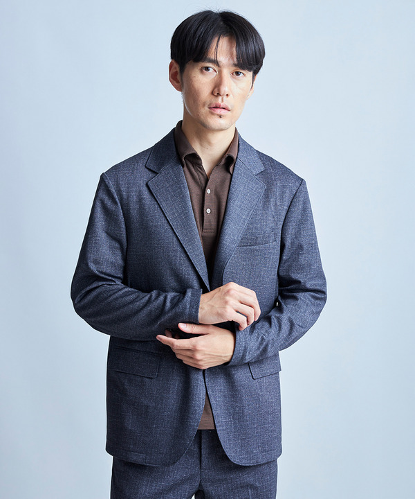 【セットアップ対応】プリントポンチテーラードジャケット＜ストレッチ・ハンドウォッシャブル・接触冷感＞ 詳細画像 6