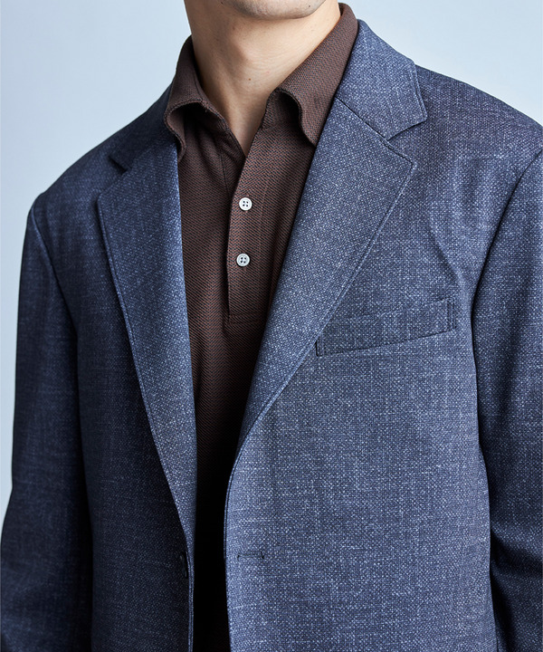 【セットアップ対応】プリントポンチテーラードジャケット＜ストレッチ・ハンドウォッシャブル・接触冷感＞ 詳細画像 7