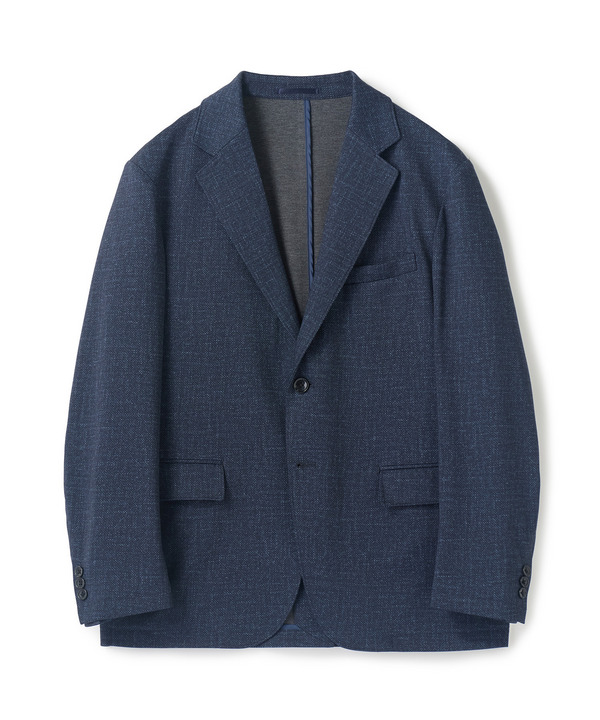 【セットアップ対応】プリントポンチテーラードジャケット＜ストレッチ・ハンドウォッシャブル・接触冷感＞ 詳細画像 ネイビー 1