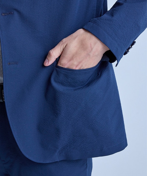 【セットアップ対応】シアサッカーテーラードジャケット 詳細画像 20