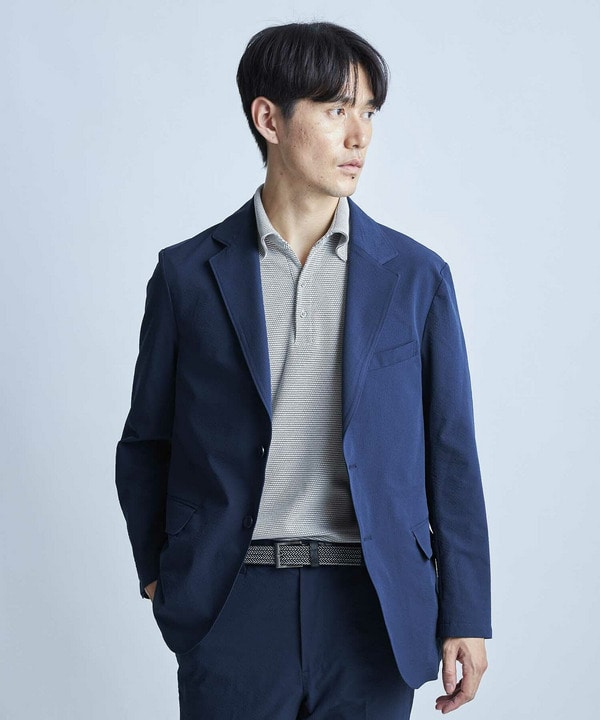 【セットアップ対応】シアサッカーテーラードジャケット 詳細画像 ネイビー 1
