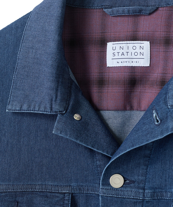 メッシュデニムトラッカージャケット〈ストレッチ・軽量・ハンドウォッシャブル・通気性〉 詳細画像 1