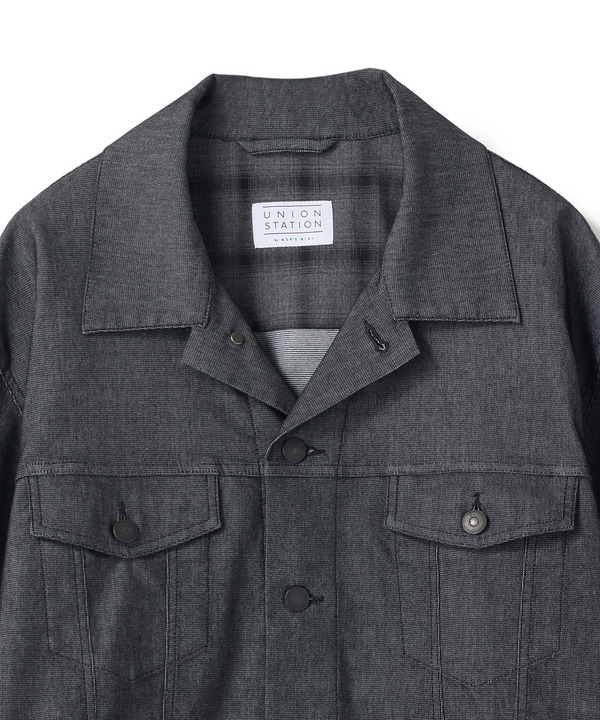 メッシュデニムトラッカージャケット〈ストレッチ・軽量・ハンドウォッシャブル・通気性〉 詳細画像 3