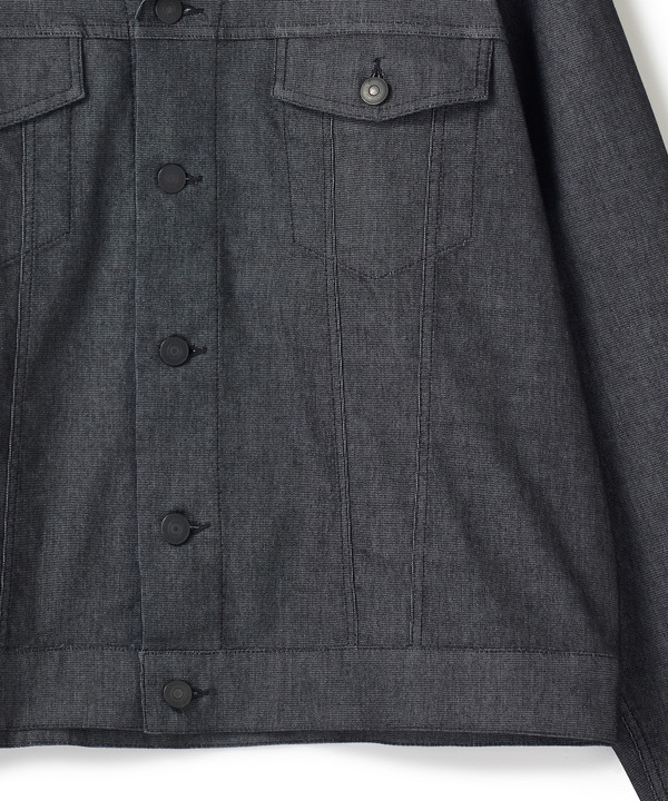 メッシュデニムトラッカージャケット〈ストレッチ・軽量・ハンドウォッシャブル・通気性〉 詳細画像 4