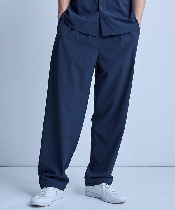 ドットメッシュスラックス〈ストレッチ・マシンウォッシャブル・軽量・接触冷感・通気性〉 詳細画像 ネイビー 1