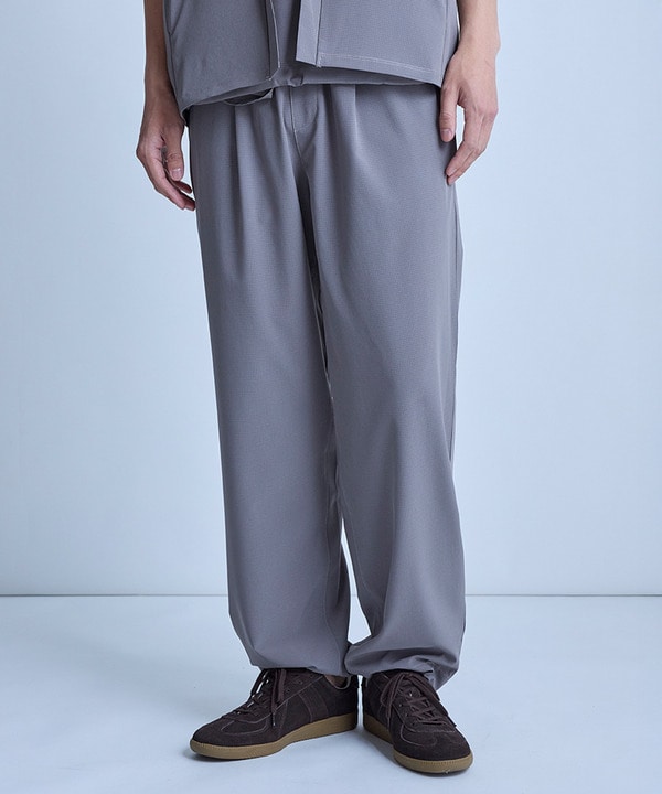 ドットメッシュスラックス〈ストレッチ・マシンウォッシャブル・軽量・接触冷感・通気性〉 詳細画像 グレー 1