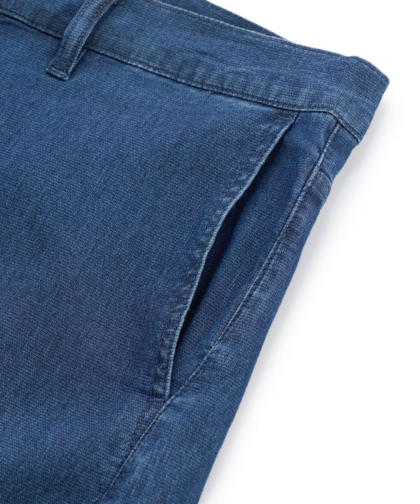 メッシュデニムカーブパンツ〈ストレッチ・軽量・ハンドウォッシャブル・通気性〉 詳細画像 5