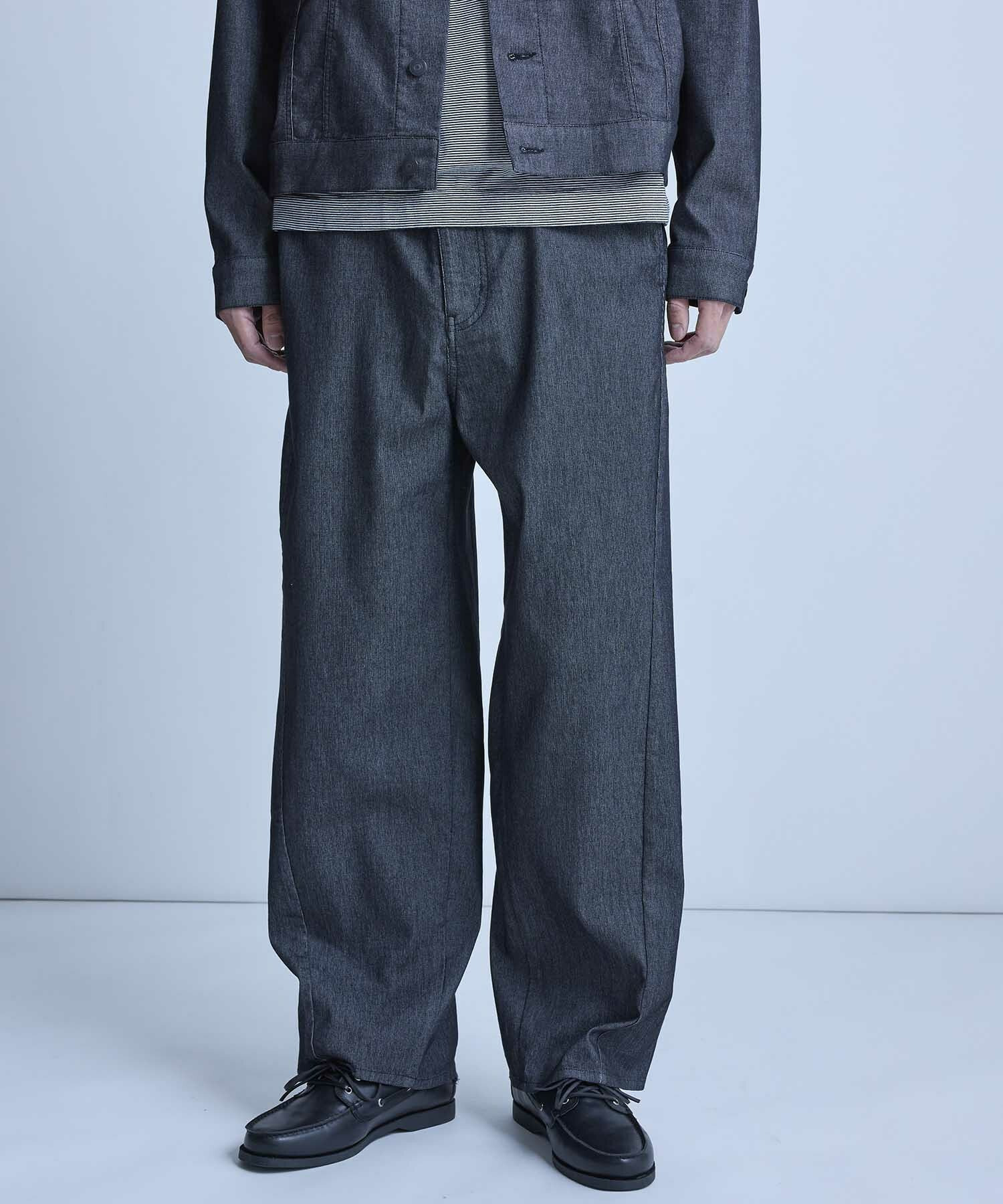 メッシュデニムカーブパンツ〈ストレッチ・軽量・ハンドウォッシャブル