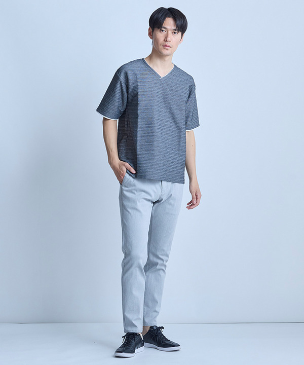 ハイパーストレッチヘリンボンパンツ＜スーパーストレッチ・ハンドウォッシャブル＞ 詳細画像 8