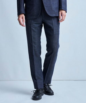 【セットアップ対応】カラミ織りスラックス〈通気性〉