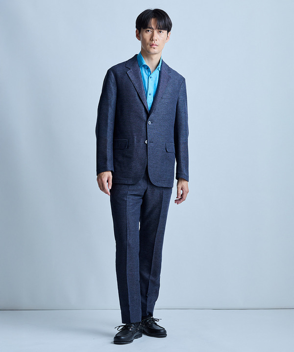 【セットアップ対応】カラミ織りスラックス〈通気性〉 詳細画像 6