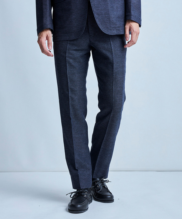 【セットアップ対応】カラミ織りスラックス〈通気性〉 詳細画像 ネイビー 1